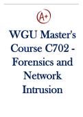 WGU Master&rsquo;s Course C702&colon; Forensics and Network Intrusion &ndash; Complete Solutions Guide
