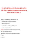 NR 507 MIDTERM &sol; NR507 ADVANCED PATHO MIDTERM EXAM &lpar;Latest 2026&sol;2027 Update&rpar; Complete Questions and Guide Answers&comma; 100&percnt; Verified Graded A&plus;