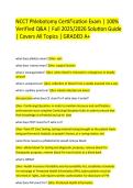 NCCT Phlebotomy Technician Certification Exam Review NCCT Study Guide A&plus;
