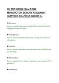 BIO 1201 GREGG EXAM 1 2026 &NewLine;INTRODUCTORY BIOLOGY ASSESSMENT &NewLine;QUESTIONS SOLUTIONS GRADED A&plus;