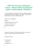 Exam Prep&colon; AMLS &lpar;Advanced Medical Life Support&rpar; Post-Test Exam &vert; 100 Verified Questions & Solutions &lpar;2026&sol;2027&rpar;