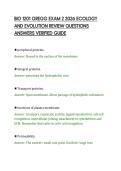BIO 1201 GREGG EXAM 2 2026 ECOLOGY &NewLine;AND EVOLUTION REVIEW QUESTIONS &NewLine;ANSWERS VERIFIED GUIDE 