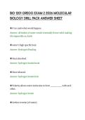 BIO 1201 GREGG EXAM 1 2026 MOLECULAR &NewLine;BIOLOGY DRILL PACK ANSWER SHEET 