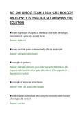 BIO 1201 GREGG EXAM 2 2026 CELL BIOLOGY &NewLine;AND GENETICS PRACTICE SET ANSWERS FULL &NewLine;SOLUTION