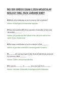 BIO 1201 GREGG EXAM 3 2026 MOLECULAR &NewLine;BIOLOGY DRILL PACK ANSWER SHEET 