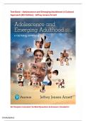 Test Bank &ndash; Adolescence and Emerging Adulthood&colon; A Cultural Approach &lpar;6th Edition&rpar;Jeffrey Jensen Arnett &vert; Complete Coverage &vert; Exam-Ready &vert; Rated A&plus;
