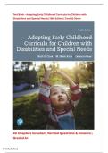 Test Bank &ndash; Adapting Early Childhood Curricula for Children with Disabilities and Special Needs &lpar;10th Edition&rpar;Cook & Odom &vert; Complete Coverage &vert; Exam-Ready &vert; Rated A&plus;