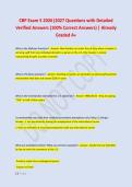 CBP Exam 5 2026&vert;2027 Questions with Detailed &NewLine;Verified Answers &lpar;100&percnt; Correct Answers&rpar; &vert; Already &NewLine;Graded A&plus;