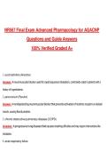 NR567 Final Exam Advanced Pharmacology for AGACNP &lpar;Latest 2026&sol;2027 Update&rpar; Complete Questions and Guide Answers&comma; 100&percnt; Verified Graded A&plus;