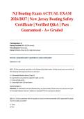 NJ Boating Exam ACTUAL EXAM 2026&sol;2027 &vert; New Jersey Boating Safety Certificate &vert; Verified Q&A &vert; Pass Guaranteed - A&plus; Graded