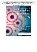 Test Bank For Potter and Perry's Canadian Fundamentals of Nursing 7th Edition By Barbara Astle&period; All Chapters 1-48 &lpar;Questions & Answers&rpar; A&plus; Guide&period;
