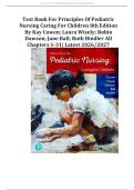Test Bank For Principles Of Pediatric Nursing Caring For Children 8th Edition By Kay Cowen&semi; Laura Wisely&semi; Robin Dawson&semi; Jane Ball&semi; Ruth Bindler All Chapters 1-31&vert; Latest 2026&sol;2027