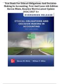 TEST BANK FOR ETHICAL OBLIGATIONS AND DECISION-MAKING IN ACCOUNTING&comma; TEXT AND CASES 6TH EDITION STEVEN MINTZ&comma; ROSELYN MORRIS&period;Latest Update 2026&sol;2027 A&plus;