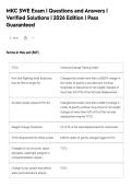 MKC SWE Exam &vert; Questions and Answers &vert;&NewLine;Verified Solutions &vert; 2026 Edition &vert; Pass&NewLine;Guaranteed