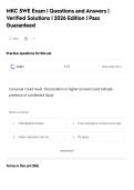 MKC SWE Exam &vert; Questions and Answers &vert;&NewLine;Verified Solutions &vert; 2026 Edition &vert; Pass&NewLine;Guaranteed