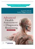 Full Test Bank for Advanced Health Assessment and Diagnostic Reasoning 5th Edition Rhoads Petersen &vert; All 1-20 Chapters Covered With Questions And Verified Solutions With  Rationales And Case Study&period;