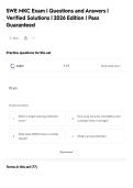 SWE MKC Exam &vert; Questions and Answers &vert;&NewLine;Verified Solutions &vert; 2026 Edition &vert; Pass&NewLine;Guaranteed&NewLine;