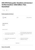 MK2 SWE Study guide &vert; Questions and Answers &vert;&NewLine;Verified Solutions &vert; 2026 Edition &vert; Pass&NewLine;Guaranteed