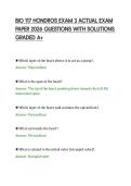 BIO 117 HONDROS EXAM 3 ACTUAL EXAM &NewLine;PAPER 2026 QUESTIONS WITH SOLUTIONS &NewLine;GRADED A&plus; 