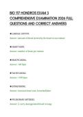 BIO 117 HONDROS EXAM 3 &NewLine;COMPREHENSIVE EXAMINATION 2026 FULL &NewLine;QUESTIONS AND CORRECT ANSWERS 