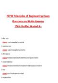 PLTW Principles of Engineering Exam &lpar;Latest 2026&sol;2027 Update&rpar; Complete Questions and Guide Answers&comma; 100&percnt; Verified Graded A&plus;