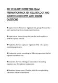 BIO 141 EXAM 1 NVCC 2026 EXAM &NewLine;PREPARATION PACK KEY CELL BIOLOGY AND &NewLine;GENETICS CONCEPTS WITH SAMPLE &NewLine;QUESTIONS