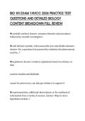 BIO 141 EXAM 1 NVCC 2026 PRACTICE TEST &NewLine;QUESTIONS AND DETAILED BIOLOGY &NewLine;CONTENT BREAKDOWN FULL REVIEW