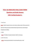 POLS 102 Mercurio Final Exam Terms &lpar;Latest 2026&sol;2027 Update&rpar; Complete Questions and Guide Answers&comma; 100&percnt; Verified Graded A&plus;