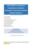 WGU D386 Pre-Assessment Comprehensive Questions &lpar;Frequently Tested&rpar; and Complete Solutions Graded A&plus;