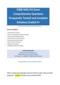 D386 WGU PA Exam Comprehensive Questions &lpar;Frequently Tested&rpar; and Complete Solutions Graded A&plus;