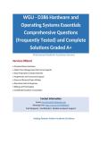 WGU - D386 Hardware and Operating Systems Essentials Comprehensive Questions &lpar;Frequently Tested&rpar; and Complete Solutions Graded A&plus;