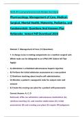 NGN ATI Comprehensive Exit Retake Test Bank &NewLine;Pharmacology&comma; Management of Care&comma; Medical&NewLine;Surgical&comma; Mental Health&comma; Maternity&comma; Pediatrics&comma; and &NewLine;Fundamentals  Questions And Answers Plus &NewLine;Rationales  Instant Pdf Download 2026