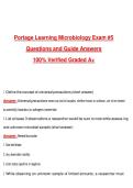 Portage Learning Microbiology Exam &num;5 Complete Questions and Guide Answers&comma;&lpar;Latest 2026&sol;2027 Update&rpar; 100&percnt; Verified Graded A&plus;