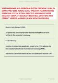 D386 HARDWARE AND OPERATING SYSTEM Comprehensive Questions &lpar;Frequently Tested&rpar; and Complete Solutions Graded A&plus;