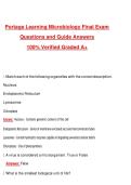 Portage Learning Microbiology Final Exam &lpar;Latest 2026&sol;2027 Update&rpar; Complete Questions and Guide Answers&comma; 100&percnt; Verified Graded A&plus;