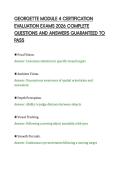 GEORGETTE MODULE 4 CERTIFICATION&NewLine;EVALUATION EXAMS 2026 COMPLETE&NewLine;QUESTIONS AND ANSWERS GUARANTEED TO&NewLine;PASS