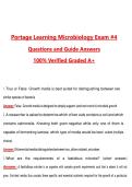 Portage Learning Microbiology Exam &num;4 Complete Questions and Guide Answers&comma;&lpar;Latest 2026&sol;2027 Update&rpar; 100&percnt; Verified Graded A&plus;