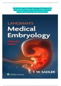 Complete Test Bank for Langman's Medical Embryology 15th Edition by T&period;W&period; Sadler &vert; All 1-21 Chapters Covered With Questions And Verified Solutions With Rationales And Case Study&period;