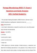 Portage Microbiology BIOD 171 Exam 5 Complete Questions and Guide Answers&comma;&lpar;Latest 2026&sol;2027 Update&rpar; 100&percnt; Verified Graded A&plus;