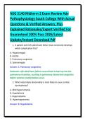 Compilation Bundle For NSG 5140 Midterm 1&comma;& 2 Exam Review Adv Pathophysiology South College With Actual Questions & Verified Answers&comma; Plus Explained Rationales&sol;Expert Verified For Guaranteed 100&percnt; Pass 2026&sol;Latest Update&sol;Instant Download Pdf