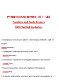 Principles of Accounting - ATT &ndash; CBE &lpar;Latest 2026&sol;2027 Update&rpar; Complete Questions and Guide Answers&comma; 100&percnt; Verified Graded A&plus;