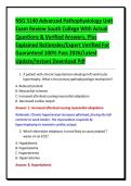 Compilation Bundle For NSG 5140 Midterm 1&comma; 2&comma; Final Exam & Unit Exam Review Adv Pathophysiology South College With Actual Questions & Verified Answers&comma; Plus Explained Rationales&sol;Expert Verified For Guaranteed 100&percnt; Pass 2026&sol;Latest Update&sol;Instant Download 