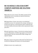 BIO 152 MODULE 5 2026 EXAM SCRIPT &NewLine;COMPLETE QUESTIONS AND SOLUTIONS &NewLine;GRADED A&plus; 