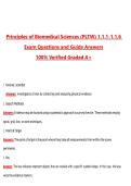 Principles of Biomedical Sciences &lpar;PLTW&rpar; 1&period;1&period;1-1&period;1&period;6 Exam 2026 &vert; Complete Questions and Guide Answers&comma; 100&percnt; Verified Graded A&plus;
