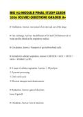 BIO 152 MODULE FINAL STUDY GUIDE &NewLine;2026 SOLVED QUESTIONS GRADED A&plus; 