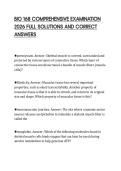 BIO 168 COMPREHENSIVE EXAMINATION &NewLine;2026 FULL SOLUTIONS AND CORRECT &NewLine;ANSWERS