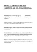 BIO 168 EXAMINATION TEST 2026 &NewLine;QUESTIONS AND SOLUTIONS GRADED A&plus;