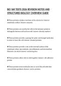 BIO 168 TESTS 2026 REVISION NOTES AND &NewLine;STRUCTURED BIOLOGY OVERVIEW GUIDE 