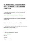 BIO 171 MODULE 2 EXAM 2 2026 GENETICS &NewLine;BASICS WORKBOOK SOLVED QUESTIONS &NewLine;COMPILATION 