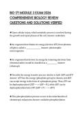 BIO 171 MODULE 3 EXAM 2026 &NewLine;COMPREHENSIVE BIOLOGY REVIEW &NewLine;QUESTIONS AND SOLUTIONS VERIFIED 